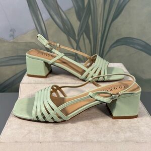 Journee Collection Women's Mint Green Block Heel Sandals, size 9, NWOT